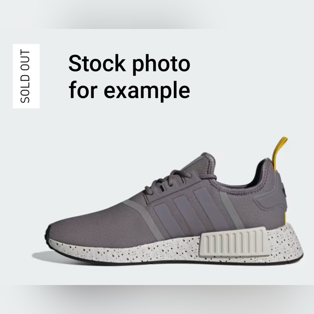 Adidas Size 12 men's EUC, NMD_R1 in grey w/yellow accents *sold out online* - Picture 11 of 16